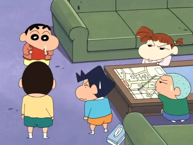 Shin Chan annoys his friends and classmates