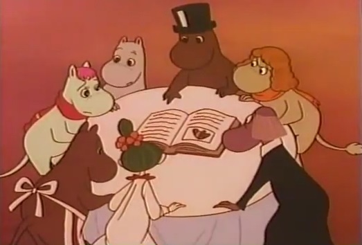 Moomin at the table