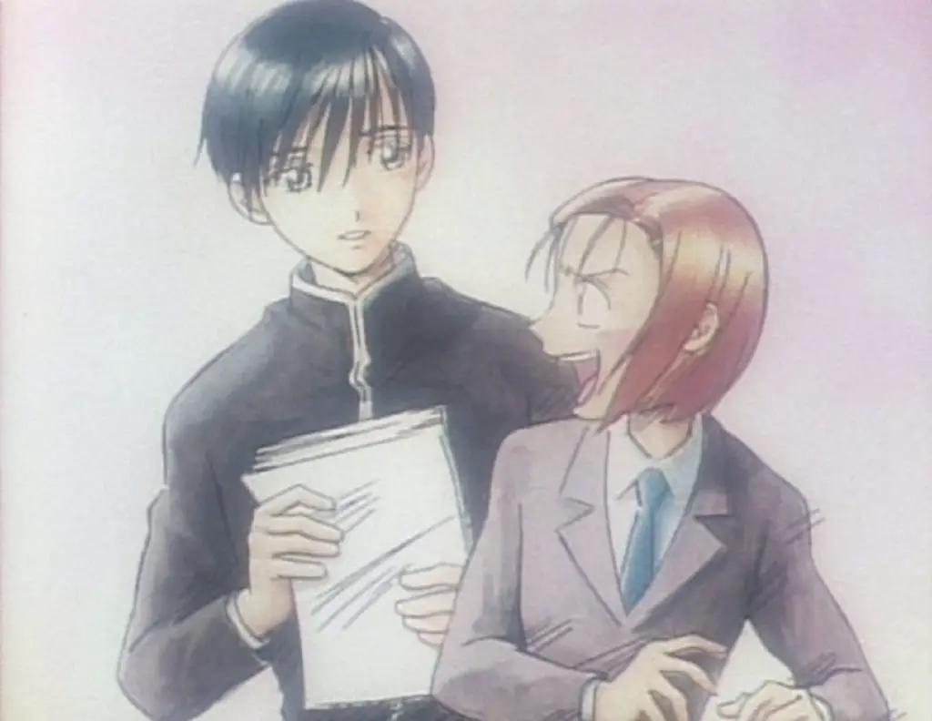 a penciled drawing of Yukino and Soichiro